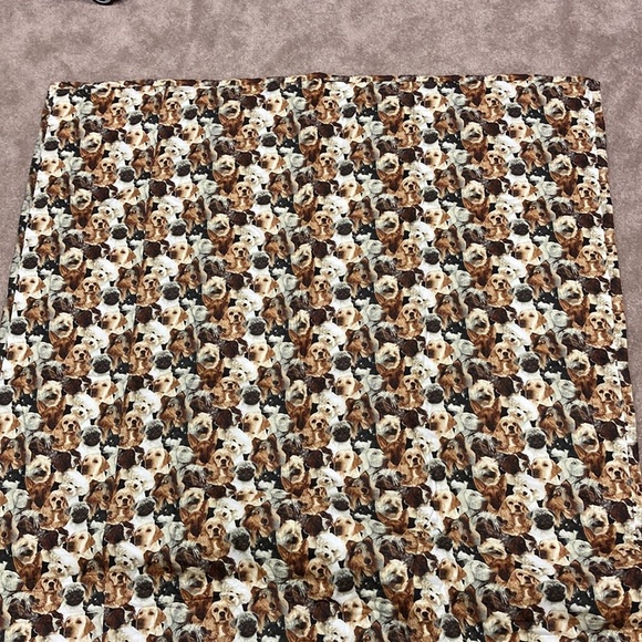Handmade dog puppy lap quilt 50”x63” - Picture 2 of 7